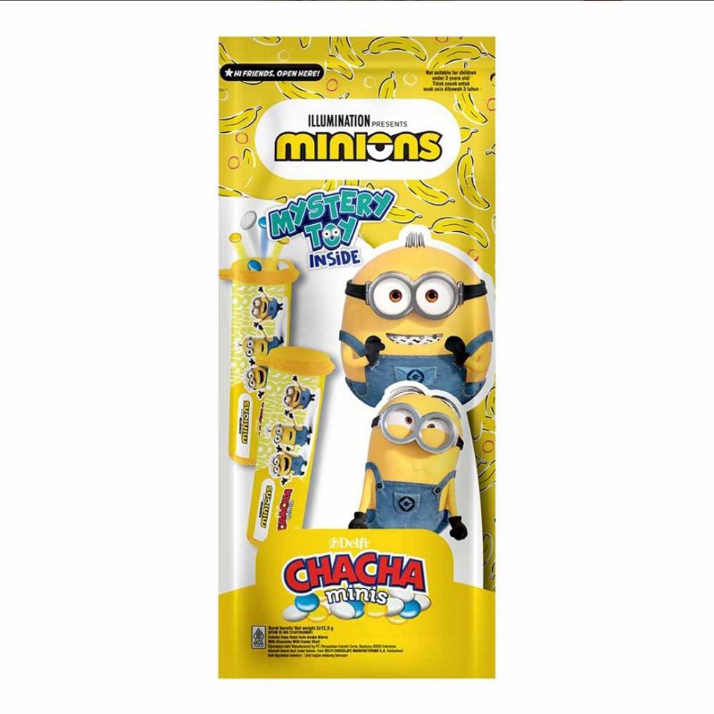 

Chacha Minis Cokelat Mystery Toy Minions 2 x 12.5 g