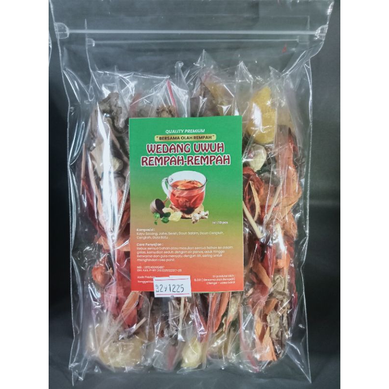 

PAKET 5 PACK Wedang Uwuh Rempah-rempah Komplit Gula batu
