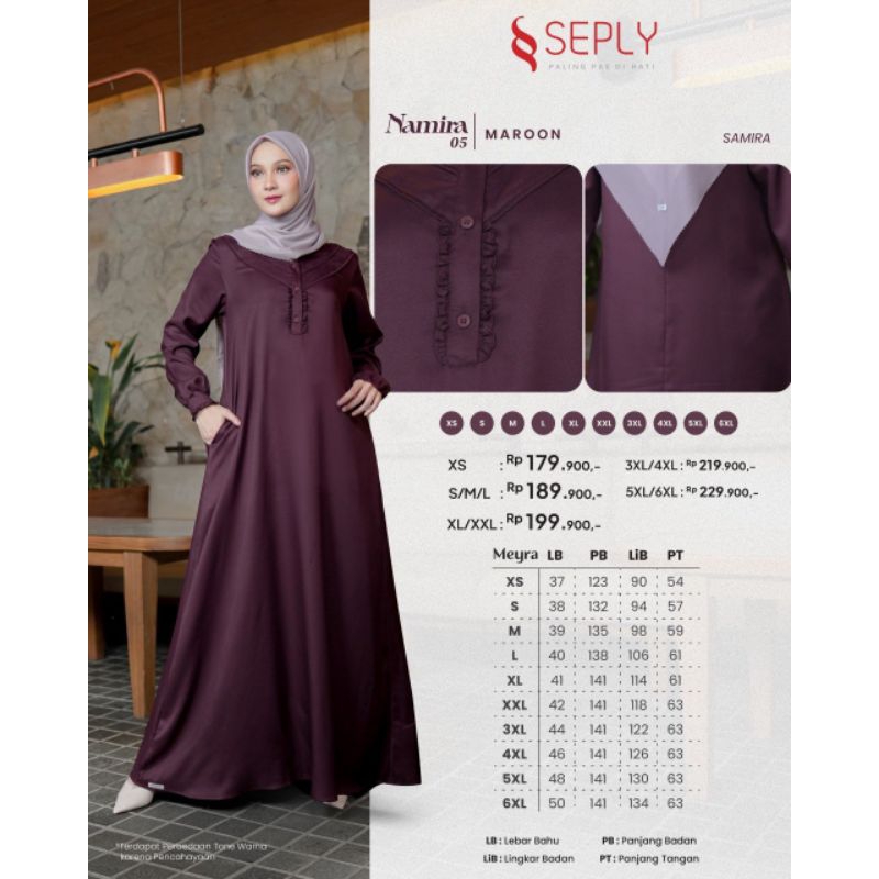 GAMIS SEPLY NAMIRA 05 MAROON