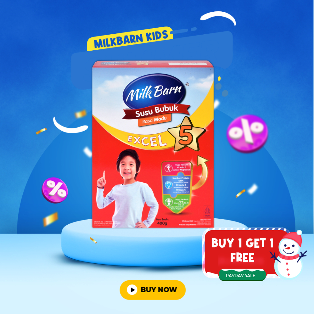 

Milkbarn Excel 5 Susu Pertumbuhan Anak Usia 6-12 Tahun