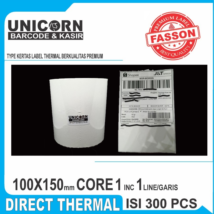 

Stiker Label Barcode Thermal - Sticker A6 UK 100x150 mm 100 x 150 mm 100x150mm 10x15 cm 10x15cm