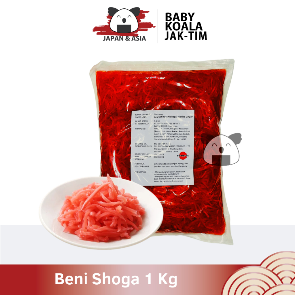 

BENI SHOGA Acar Jahe Asin 1 Kg Halal │ Benisoga Import Benishoga Bukan Gary/Gari Pink - Jaktim