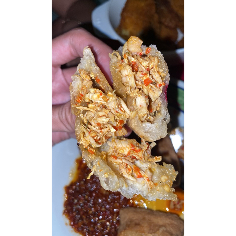

Cireng isi ayam suwir jumbo pedes gurihhh isi 5pcs
