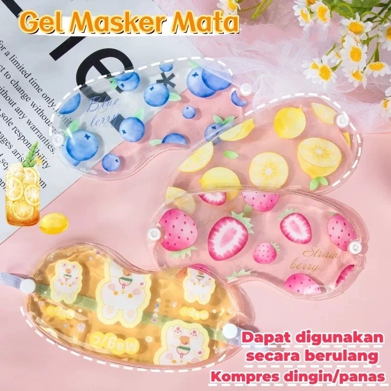 Penutup Mata Gel Kompres Sleep Eye Mask 3D Blindfold Karakter Gel Mata Kompres Penutup Mata Masker G