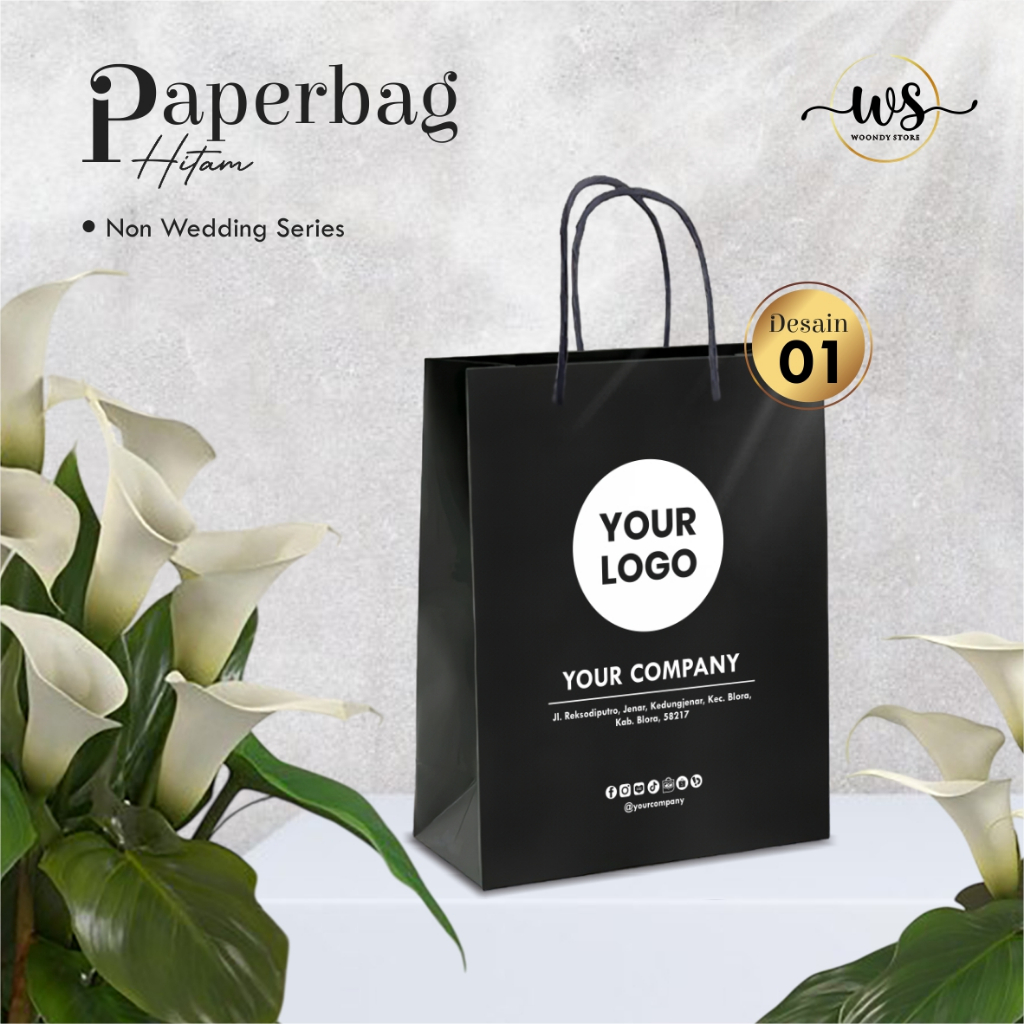 

PAPER BAG HITAM SABLON OLSHOP CUSTOM UNIK - TAS OLSHOP BAHAN KRAFT SABLON FREE DESIGN