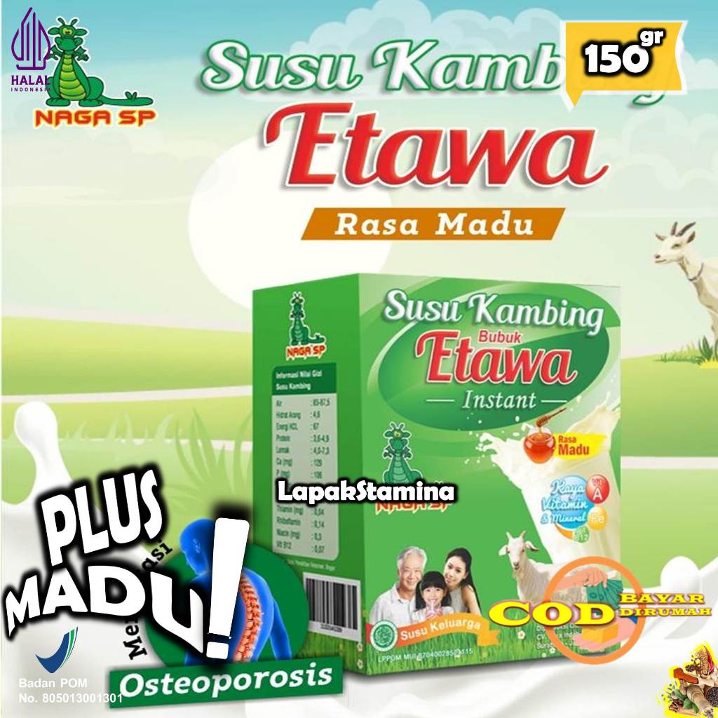 

Susu Kambing Etawa Madu 150g Sachet 100% Murni