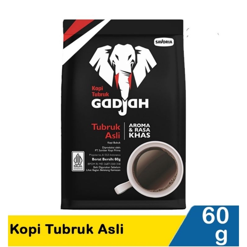 

Gadjah Kopi Tubruk Asli 60G