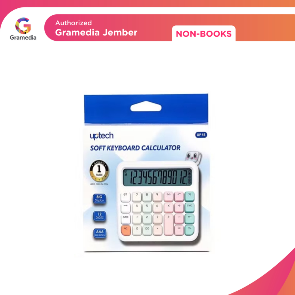 

Uptech Soft Keyboard Calculator Candy White Up15 - Gramedia Jember