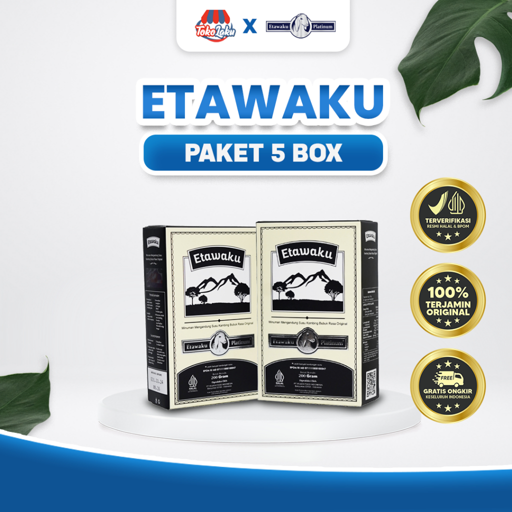 

ETAWAKU PLATINUM PAKET 5 BOX - SUSU KAMBING BUBUK ORIGINAL UNTUK MASALAH PERNAFASAN DAN SENDI