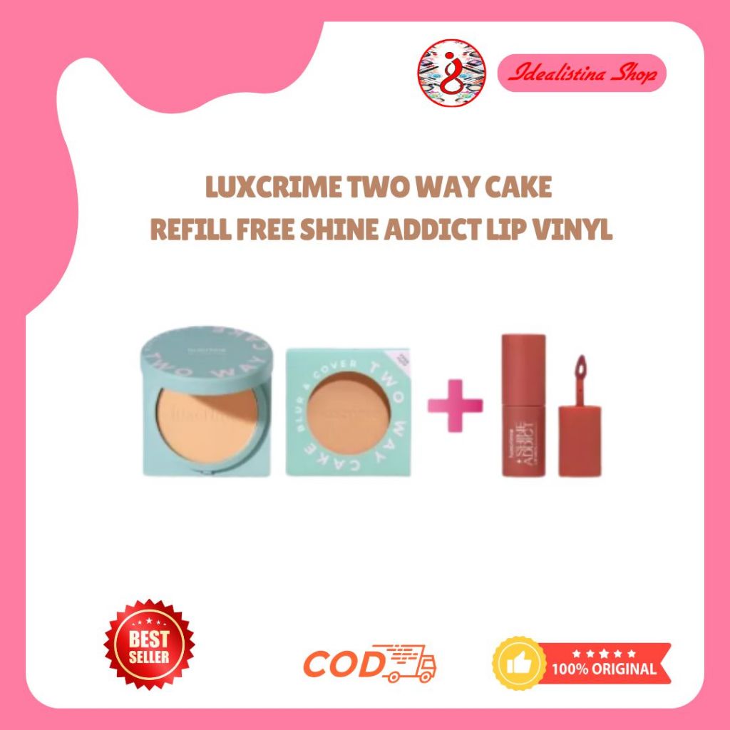 Luxcrime Two Way Cake & Refill Free Shine Addict Lip Vinyl