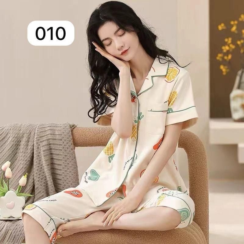 Setelan babydoll celana 7/8 import dewasa