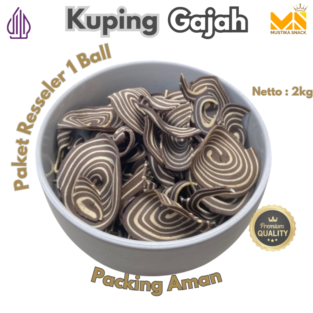 

Keripik Kue Kuping Gajah Paket Resseler 1 Ball Manis Gurih