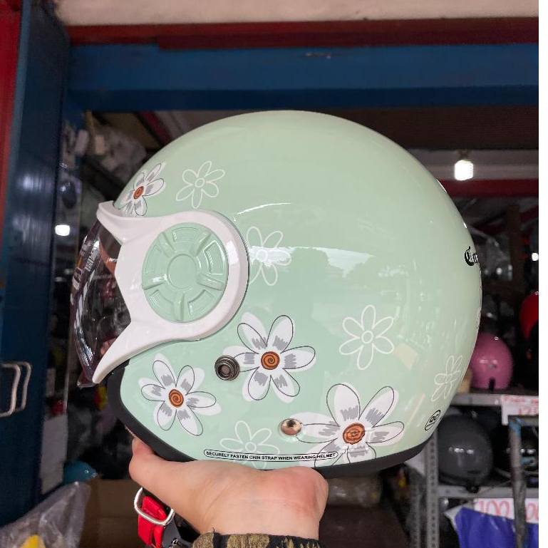 HELM CARGLOSS YRH HIJAB MOTIF FLOWER SAGE GREEN