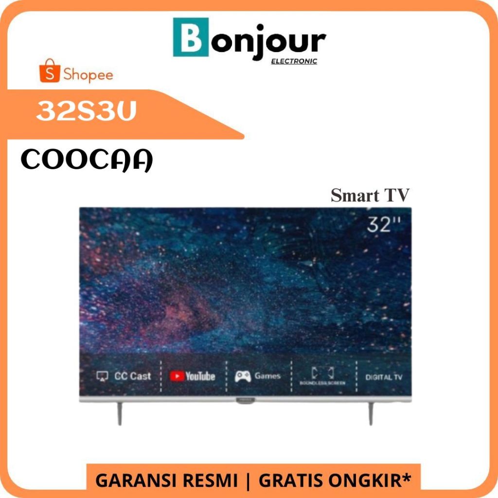 LED TV Coocaa 32 Inch 32S3U Coocaa Smart TV Digital 32 Inci 32S3U