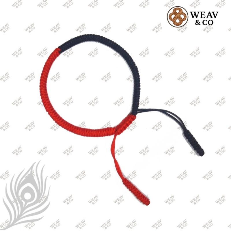 Weav and co - gelang tibet black red - gelang tali