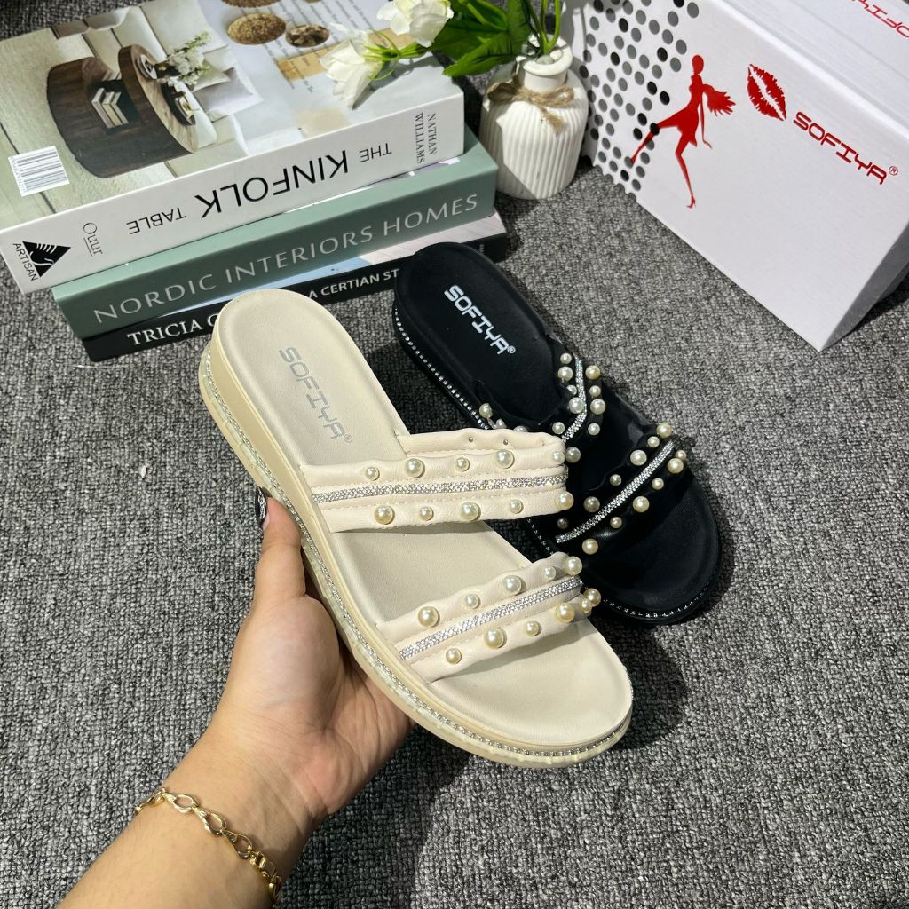 2213-94 WALMA SOFIYA ORI SANDAL WANITA/CEWEK JEPIT TINGGI 3CM EMPUK ELEGANT TERBARU  KEKINIAN