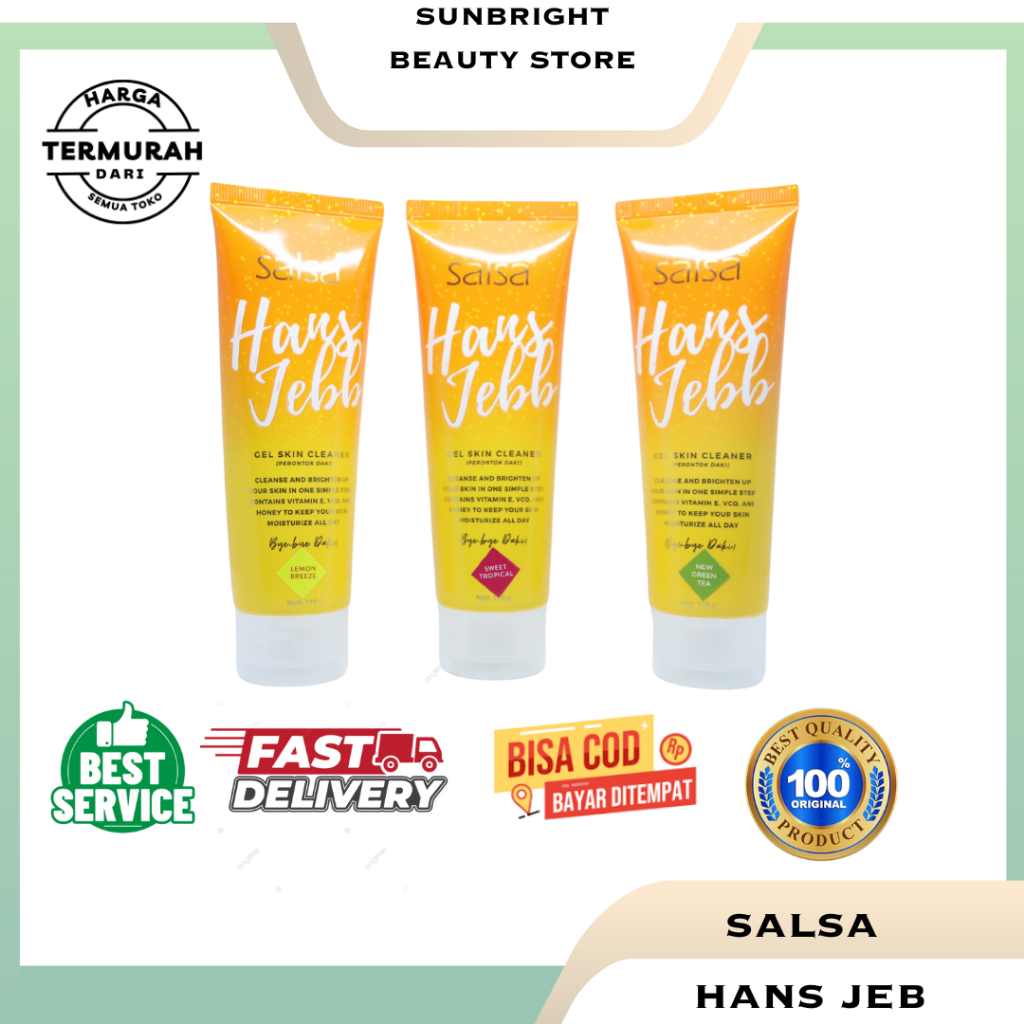 SALSA Hans Jebb Gel Skin Cleanser / Lulur tanpa bilas / Pembersih Daki / Cleanser Scrub / Body Scrub
