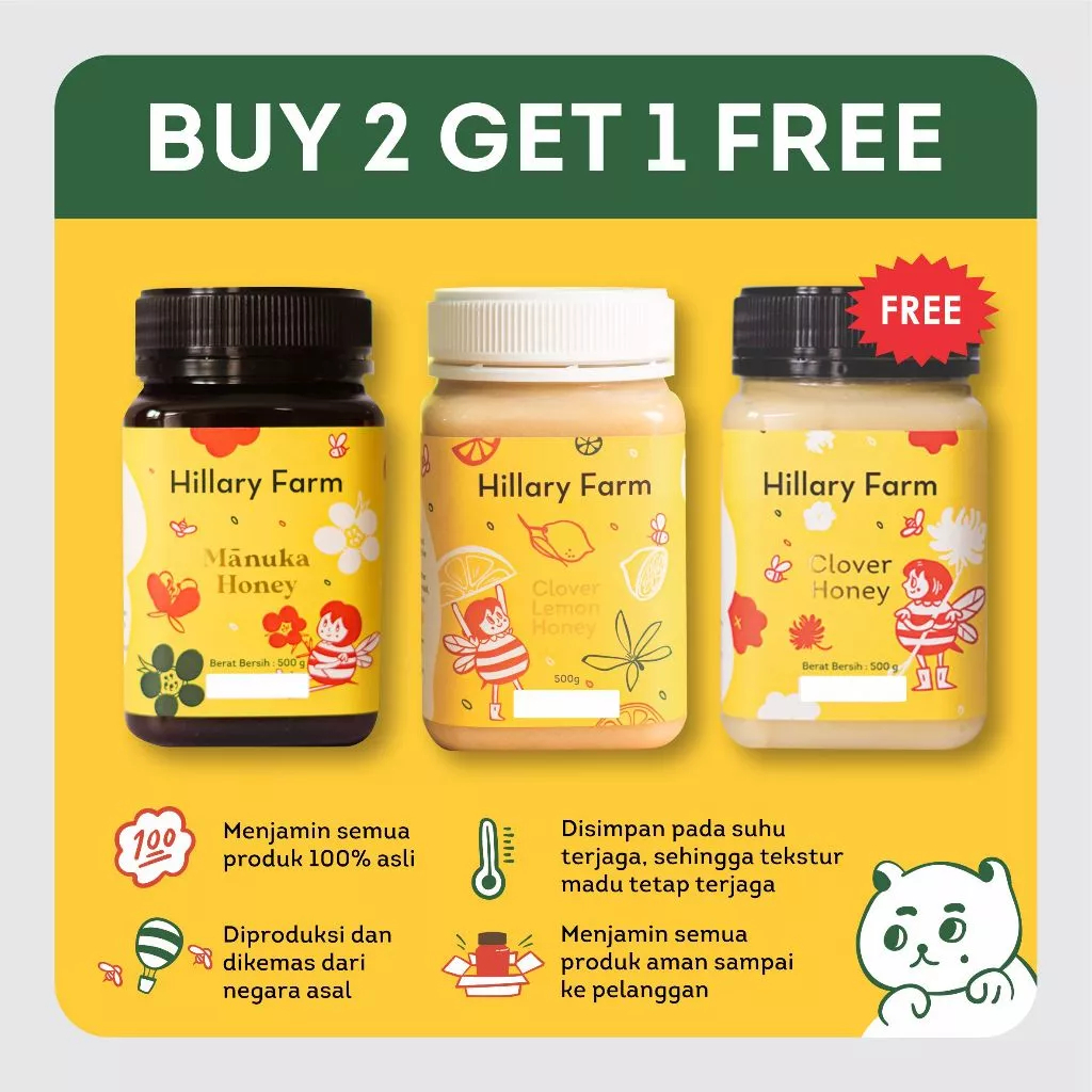 

Manuka Honey & Clover Lemon Honey Free Madu