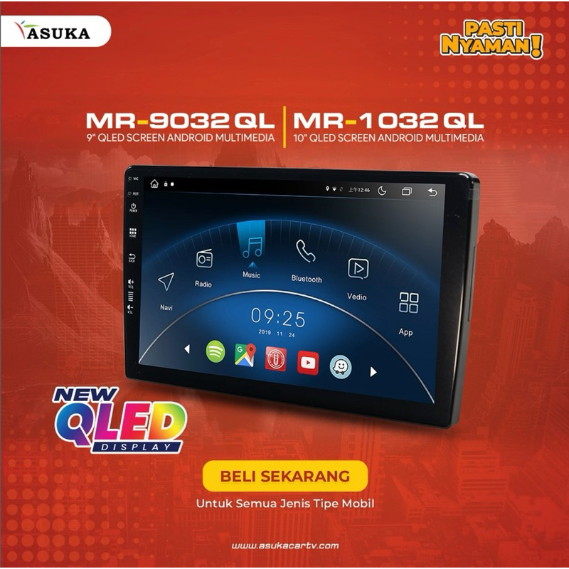 HEADUNIT ANDROID MIRAI Q-LED MR 9032 / MR 1032