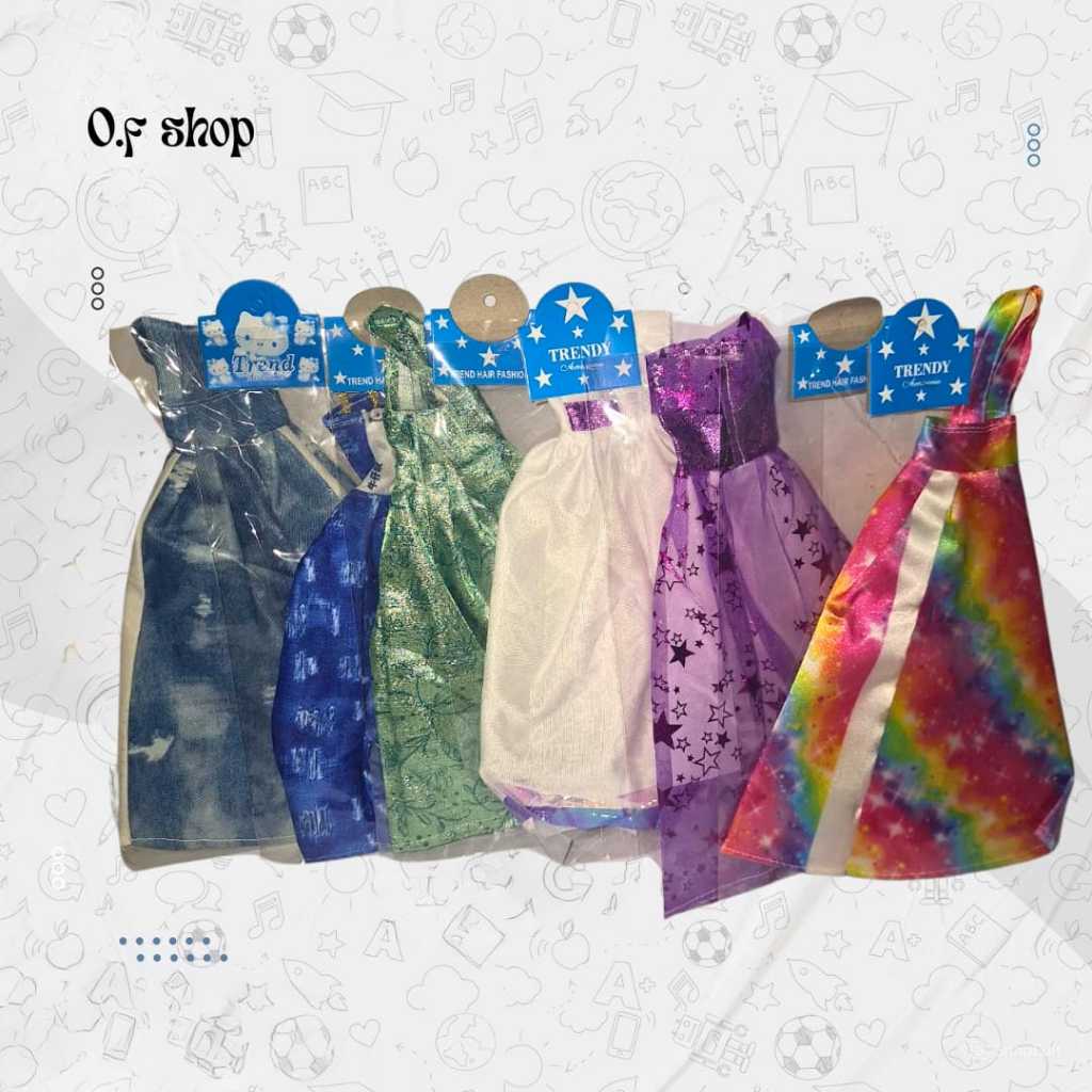 Mainan berbie // jual baju berbie isi 6pcs // aksesoris berbie