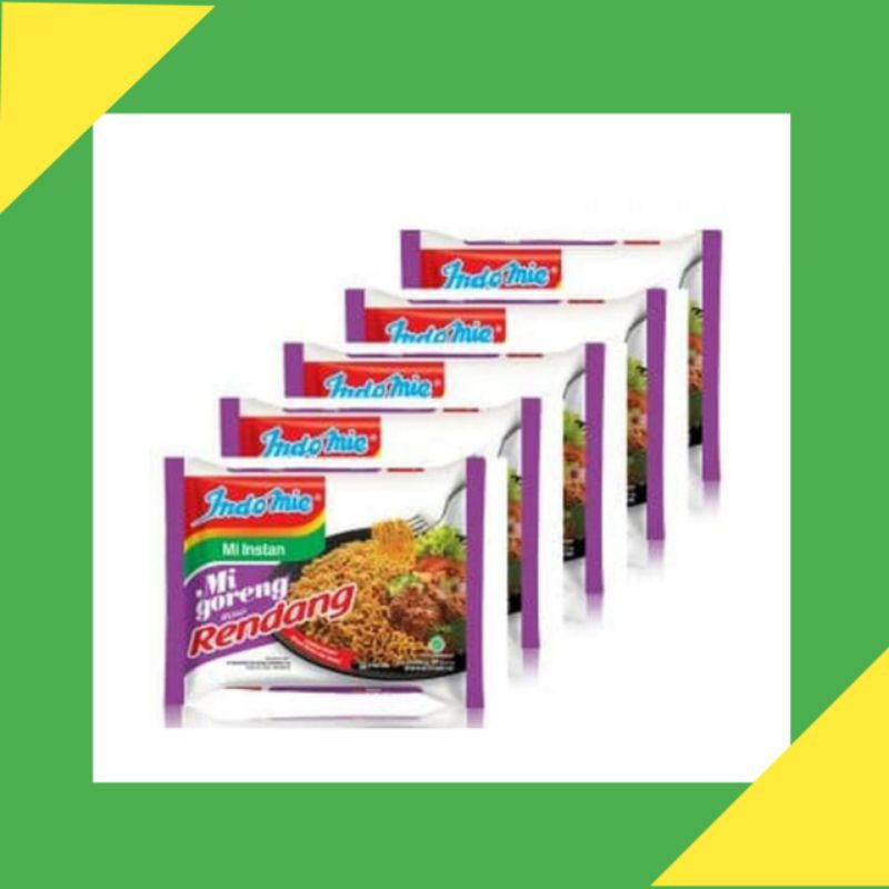 

indomie goreng rendang 91 gr paket promo murah (isi 5 pcs) mie instan