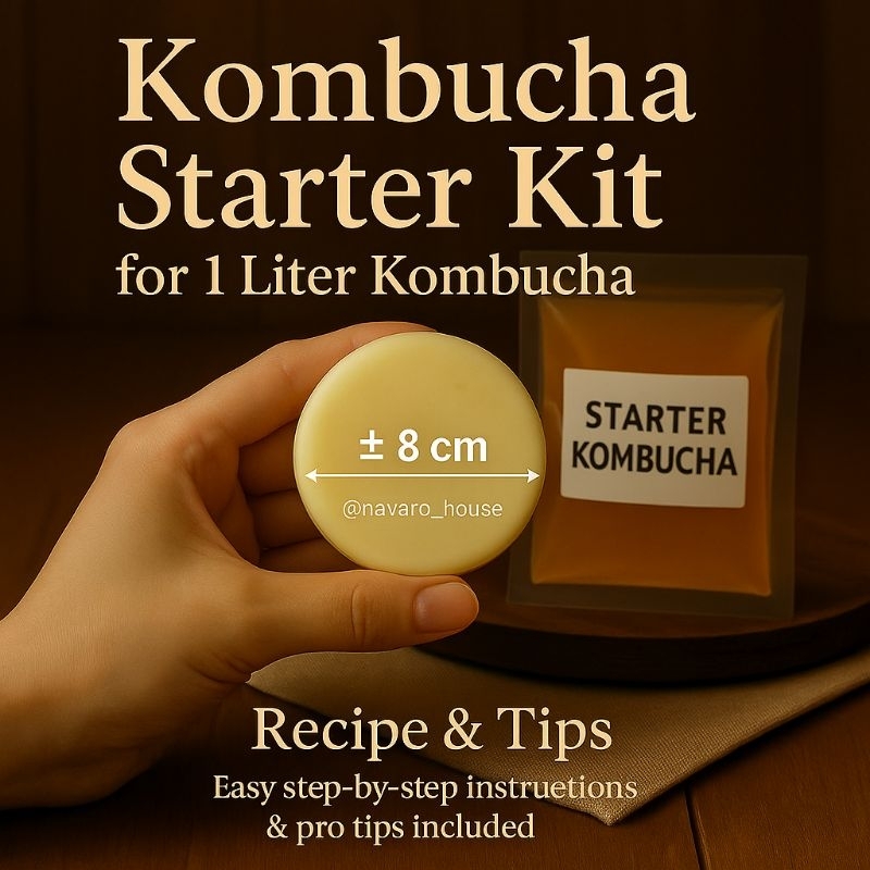 

Paket STARTER KOMBUCHA + SCOBY Sehat diameter 8cm untuk 1 liter Kombucha