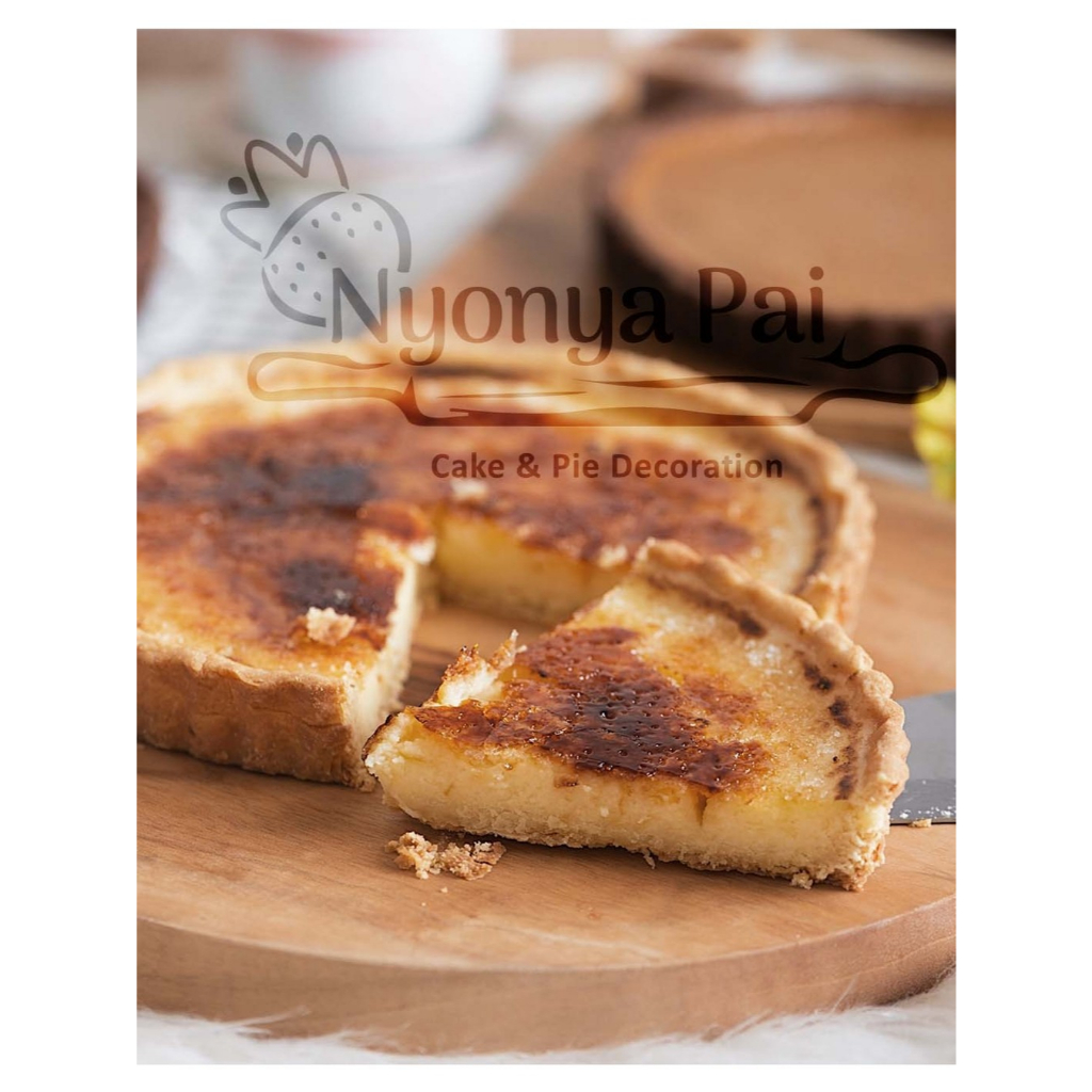 

Cheese pie creme brulee