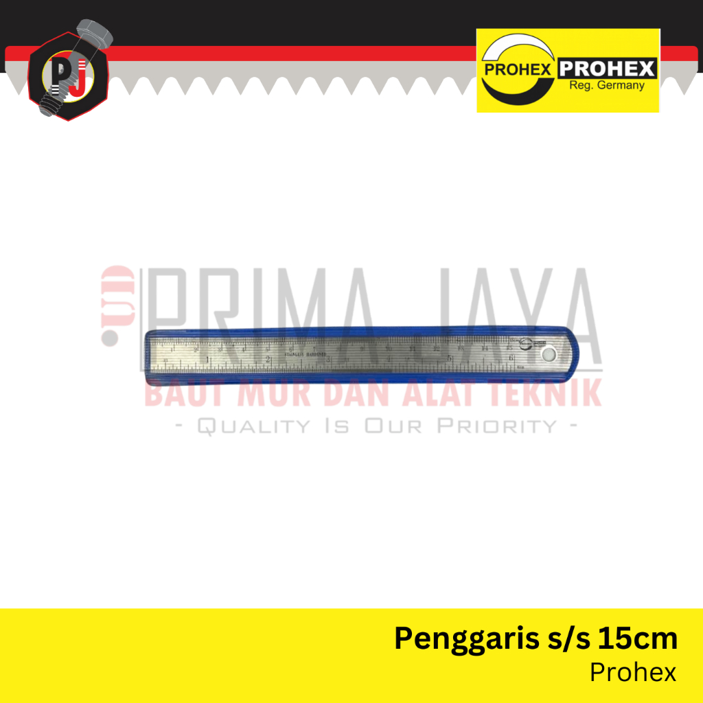 

PENGGARIS BESI / STAINLESS STEEL RULER 15 CM PROHEX