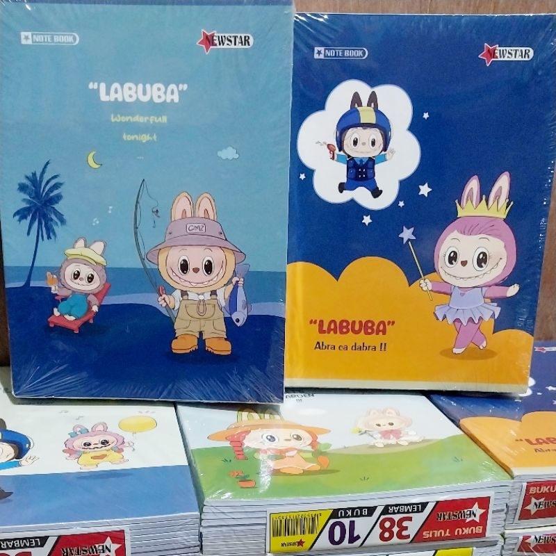 

Buku New Star dengan 38 lembar karakter Labubu 10 buku