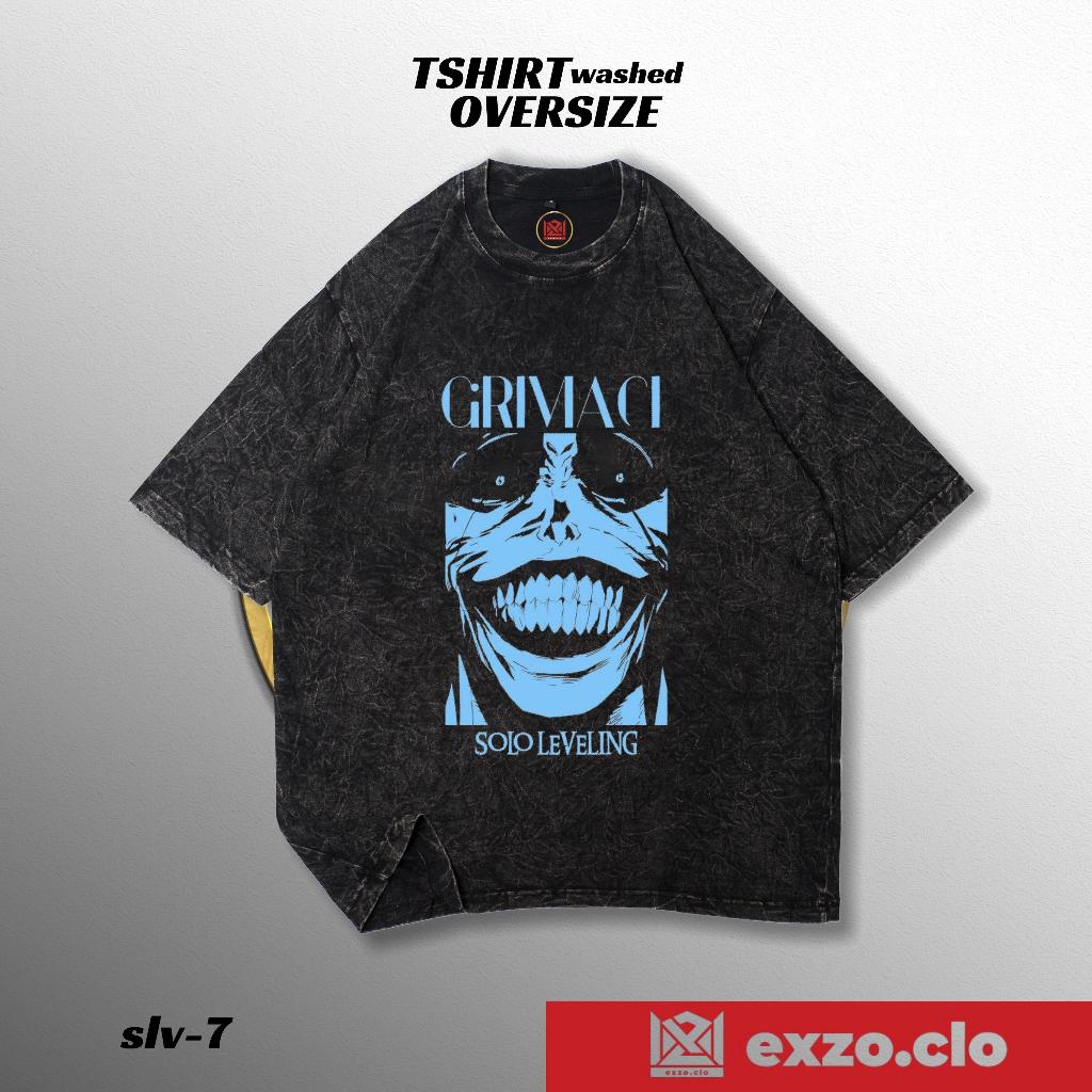 EXZO kaos SOLO LEVELING washed OVERSIZE cotton combed24s SOLO LEVELING TSHIRT