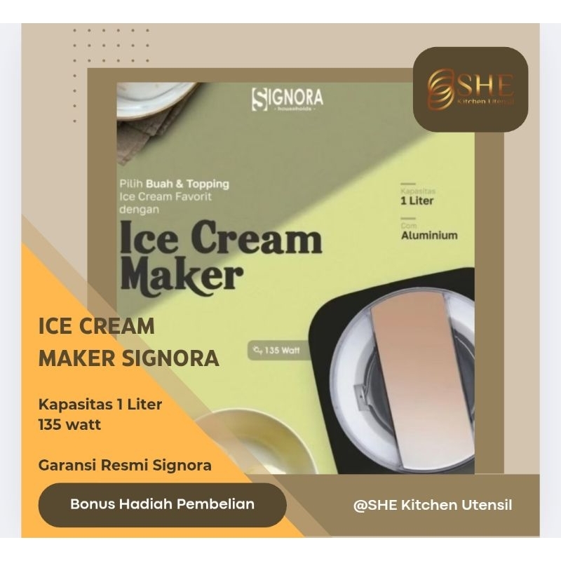 Mesin Es Cream Signora Ice Cream maker Yoghurt Maker