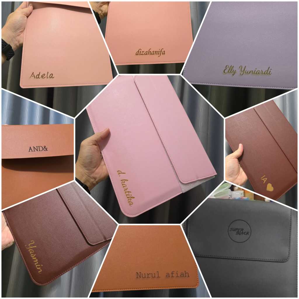 MH - Sarung Macbook Pro Air 13-14 inchi Tas Laptop Sleeve + Stand EBS13