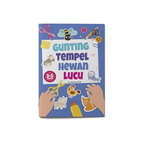Buku Aktivitas Anak Gunting Tempel Hewan Lucu | Usia 3-5 Tahun