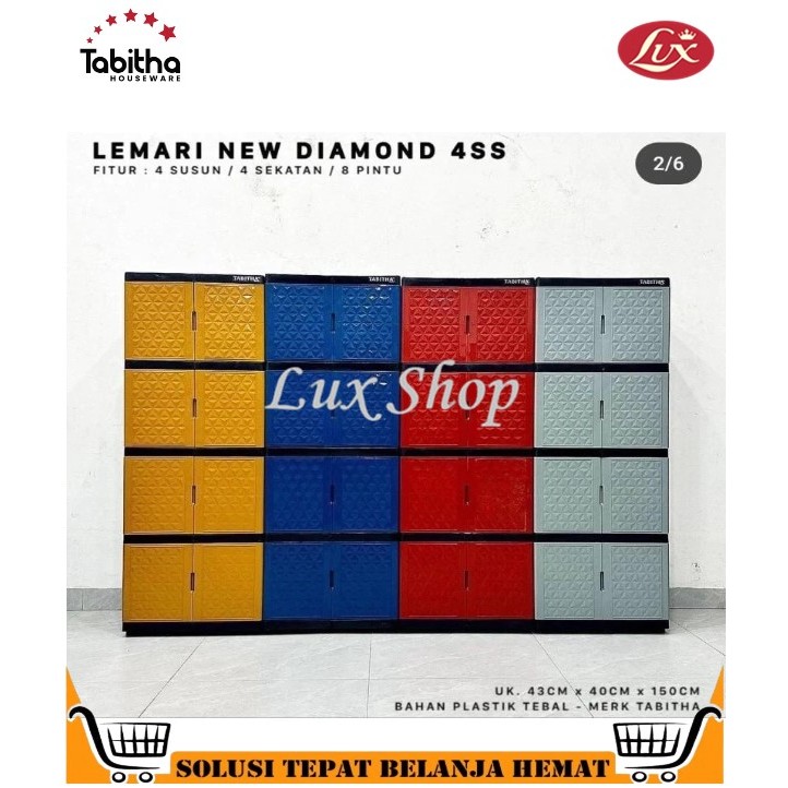 LuxShop - TABITHA LEMARI 4 SUSUN NEW DIAMOND