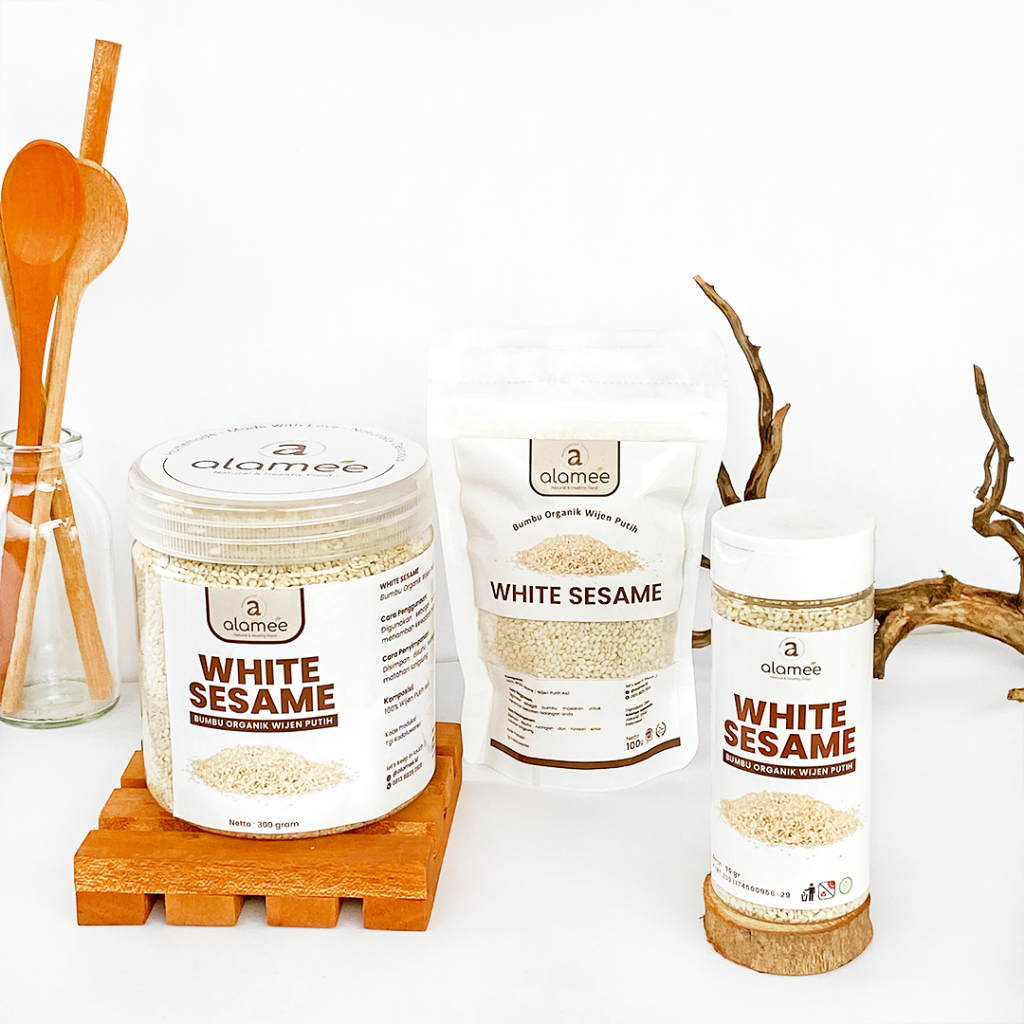 

ALAMEE Wijen Putih White Sesame Seed Bumbu Dapur Organik Masak Rempah Tanpa Campuran