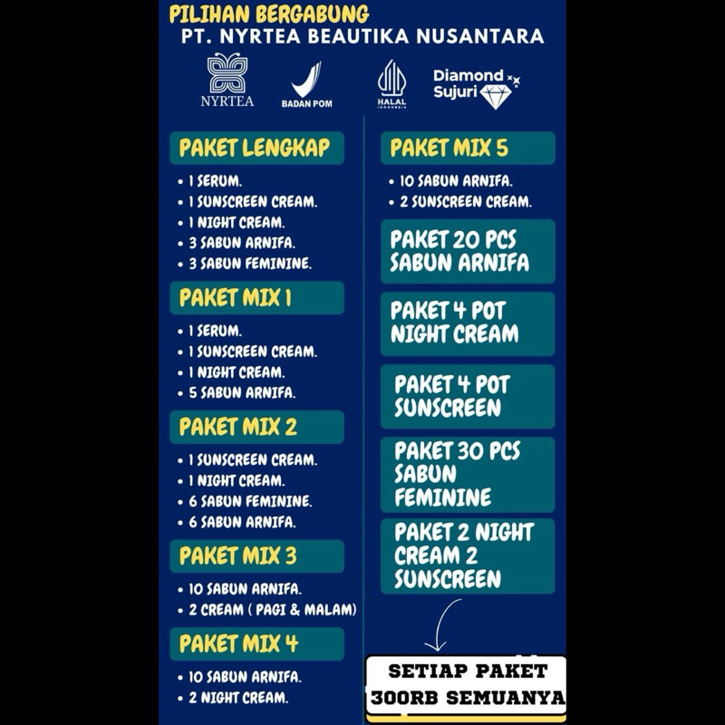 PAKET RESELLER NYRTEA SKINCARE