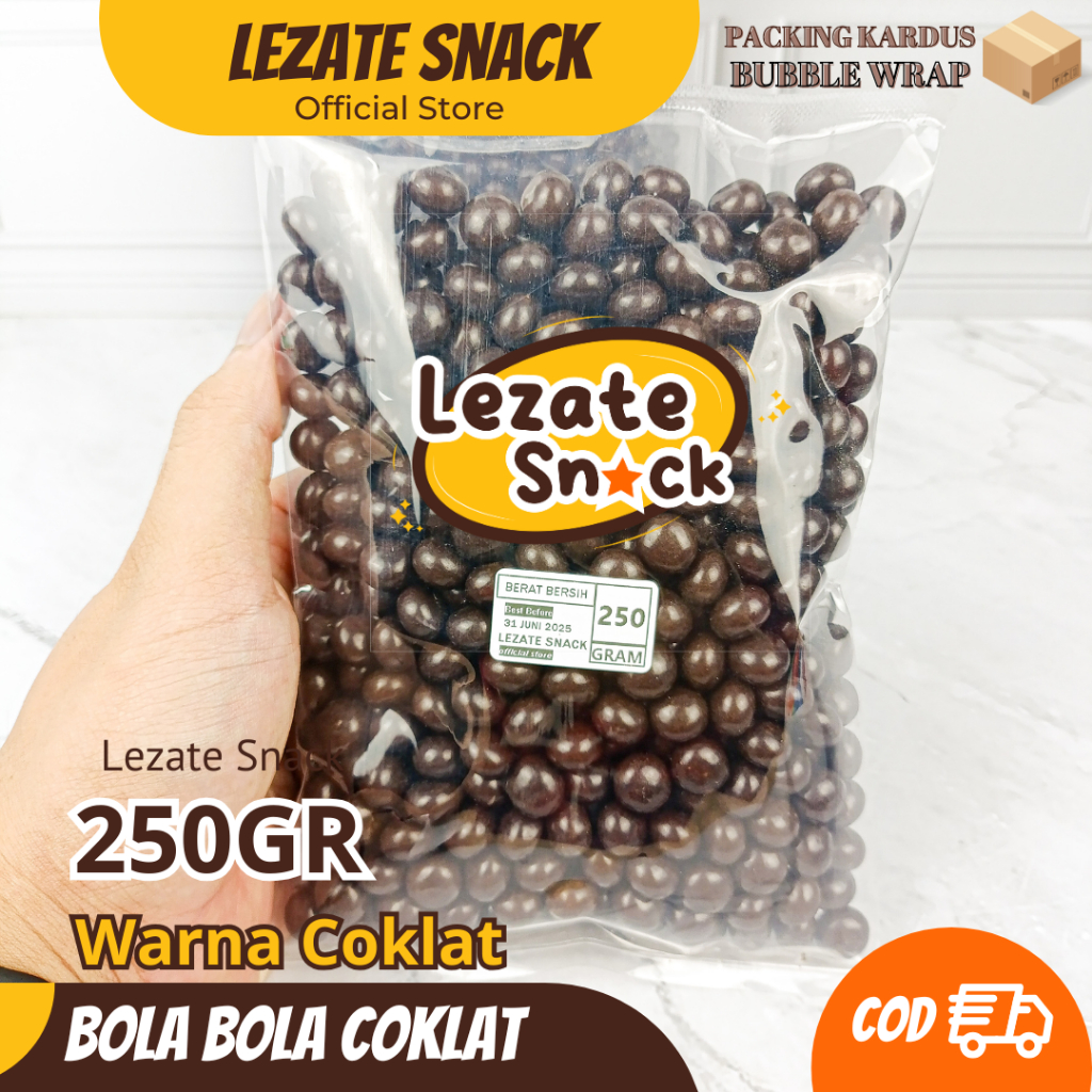 

Biskuit Bola Bola Coklat 250GR Kiloan Murah Manis Enak / Roti Bola Cokelat Warna Warni Pelangi Permen Roti Kue Coklat Bobo Lezate Snack