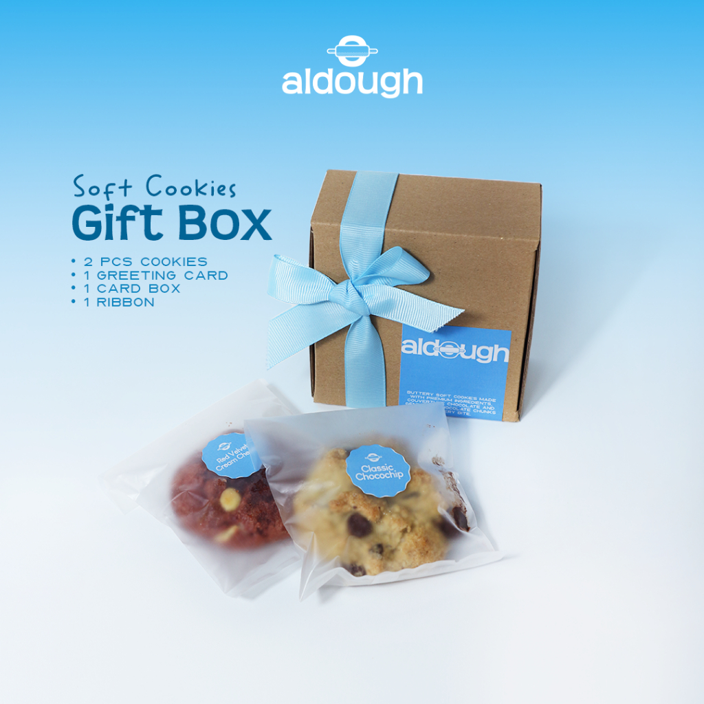 

Hampers / Gift Box - Soft Baked Cookies 2 Pcs + FREE Greeting Card + Pita | by Aldough
