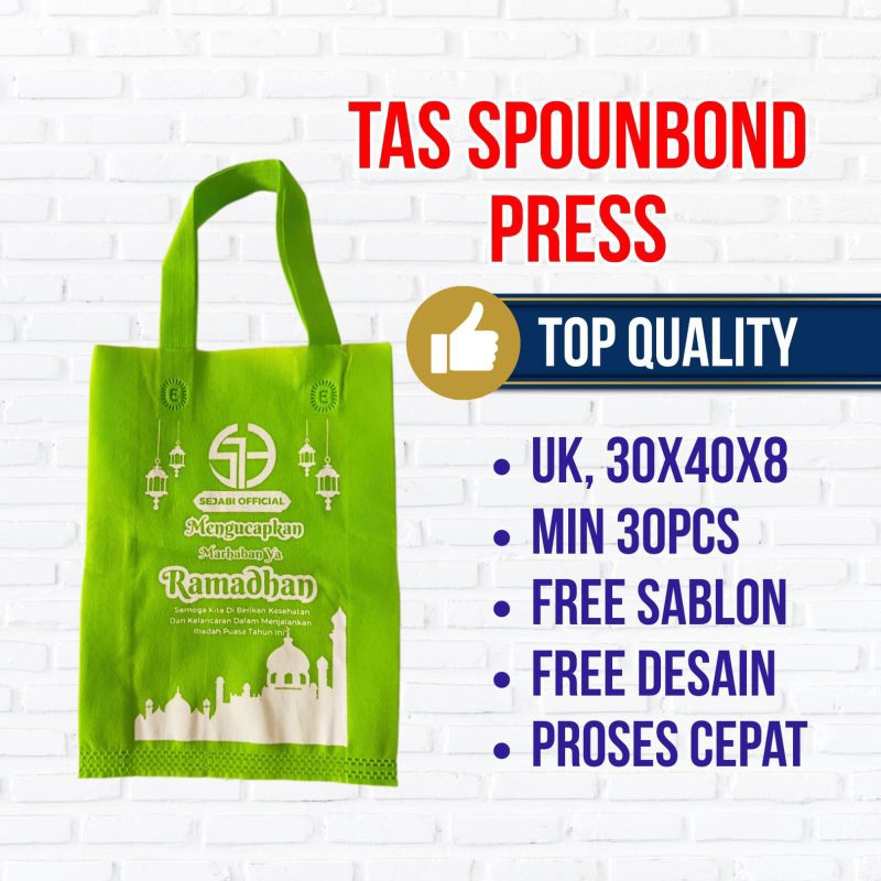 

Tas Spoubond press uk 30x40x8 cm Gratis sablon nama, logo dll