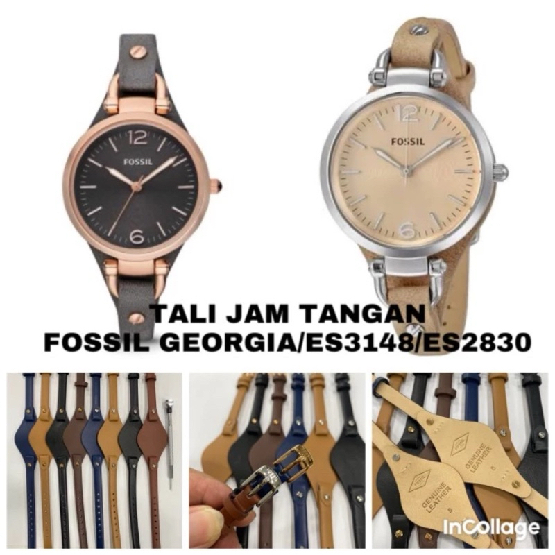 Tali jam tangan kulit Georgia mini 8mm