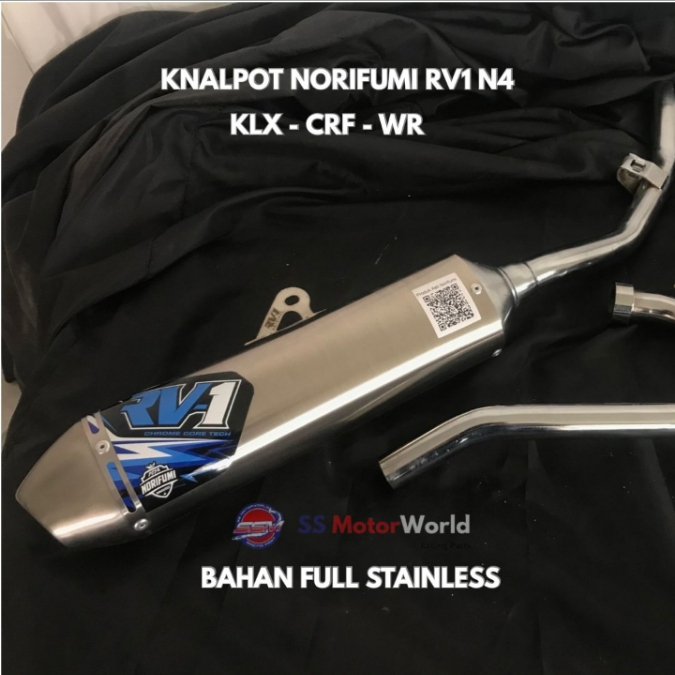 KNALPOT NORIFUMI RV1 N4 KLX DTRACKER CRF WR ORI 100% BISA SCAN BARCODE