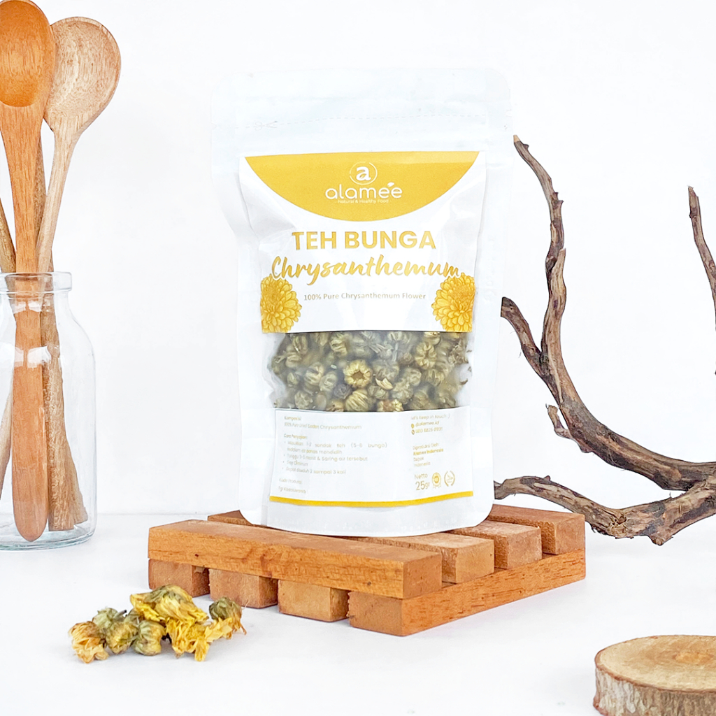 

ALAMEE Golden Chrysanthemum tea Teh Krisan Emas Bunga Crysant Herbal Alami Organik Crysanthemum 25gr