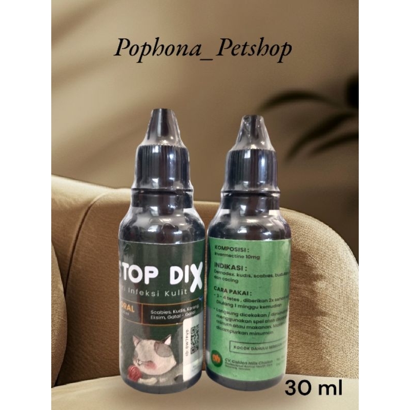 Stop Dix Oral 30 ml Obat Scabies Kucing ORAL