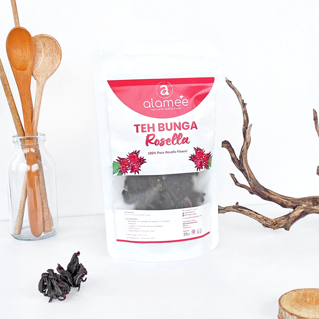 

ALAMEE Rosella Flower Tea Teh Bunga Rosela Kering Flower Merah Organik Red 25gr