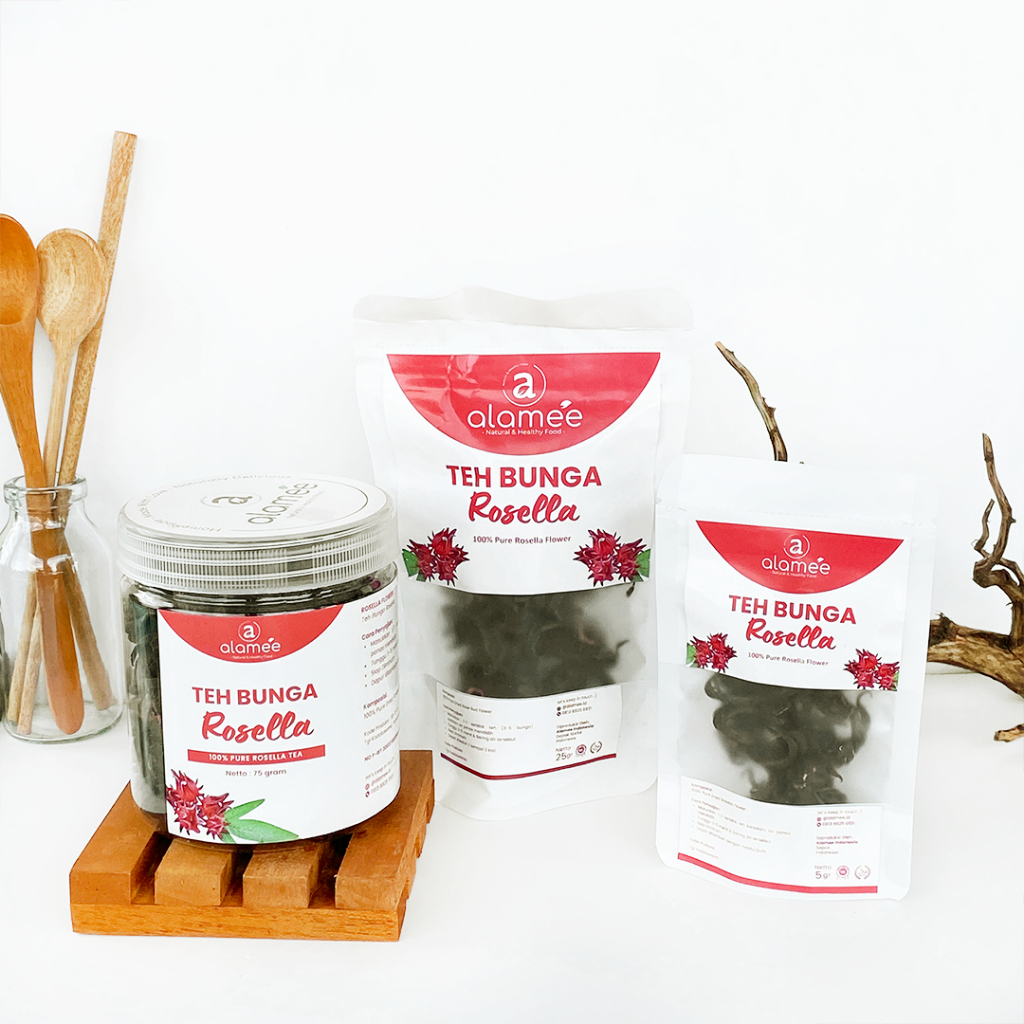

ALAMEE Teh Bunga Rosella Kering Rosela Tea Flower Merah Organik Red