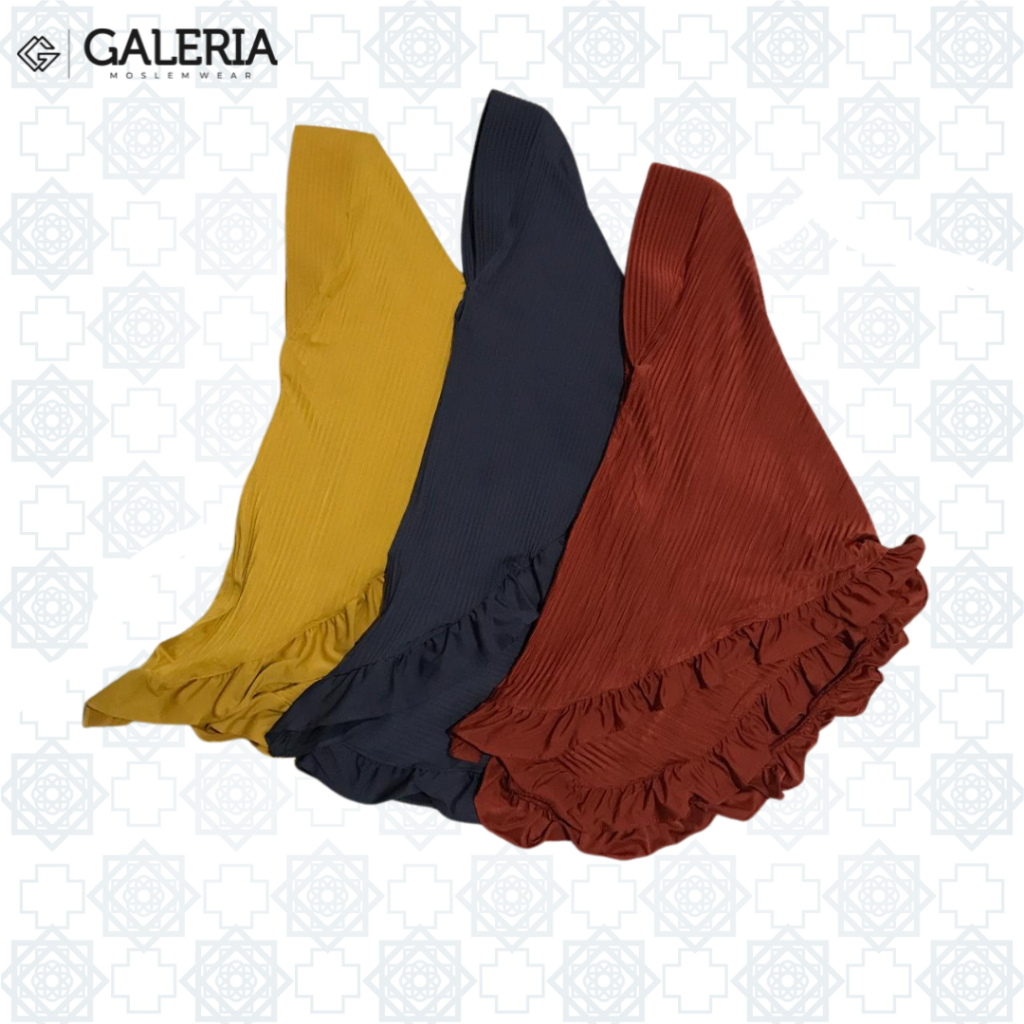 Hijab Instan Plisket Bergo Jersey Premium Rempel Original Termurah - Galeria Moslem Wear
