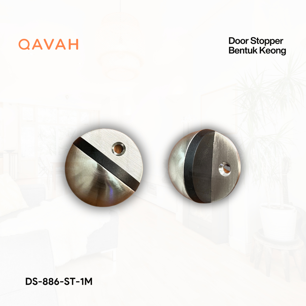 QAVAH - Penahan Pengganjal Pintu Kaca Lantai Door Stopper Bentuk Keong