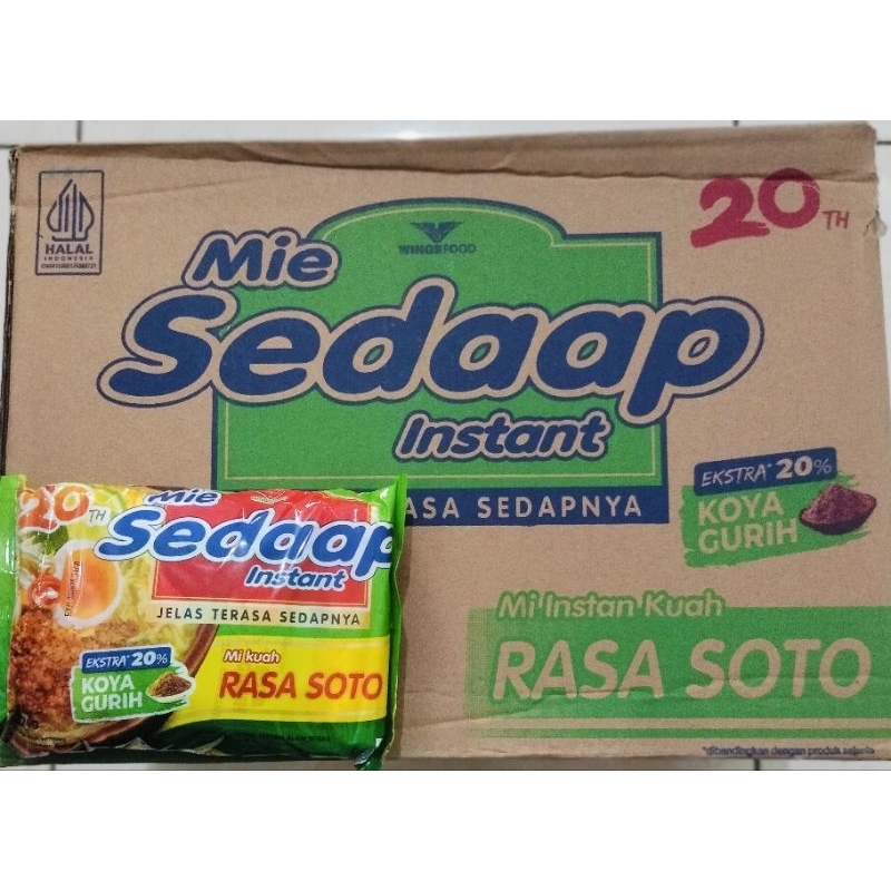 

Mie Sedaap Kuah Rasa Soto 1 dus isi 40 bks @76gr