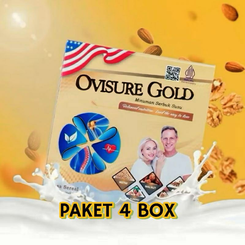 

OVISURE GOLD PAKET 4 BOX SUSU VITAMIN SENDI AMPUH BPОМ ASLI