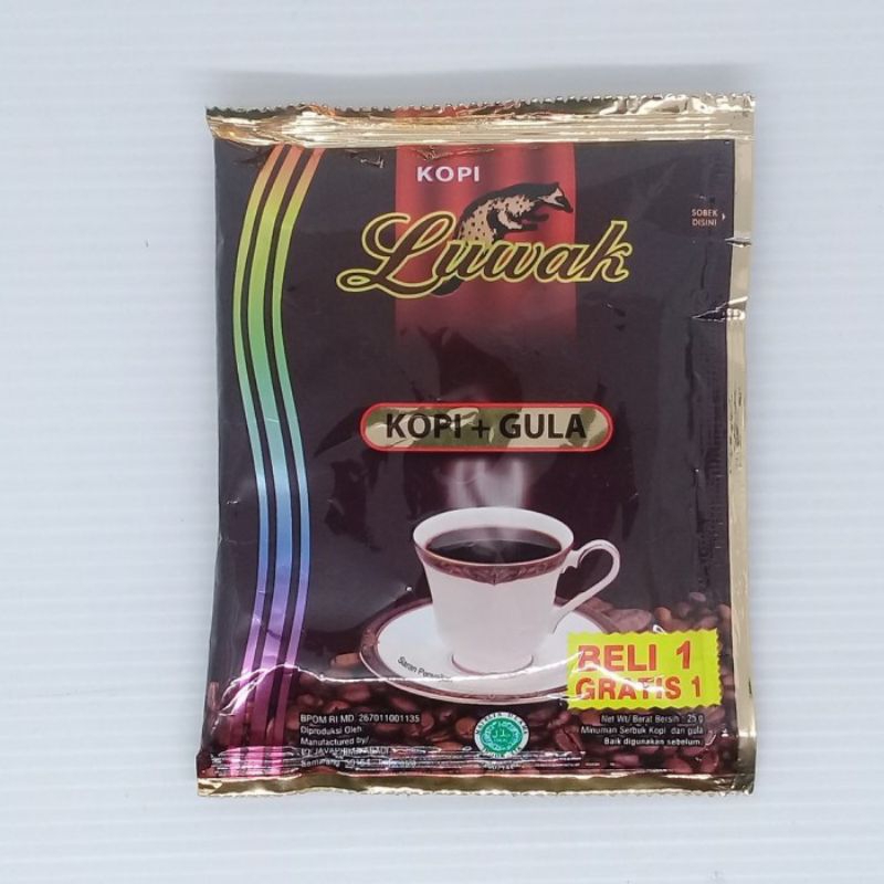 

Luwak Kopi Plus Gula 25gr - 1 Renceng isi 15 Sachet
